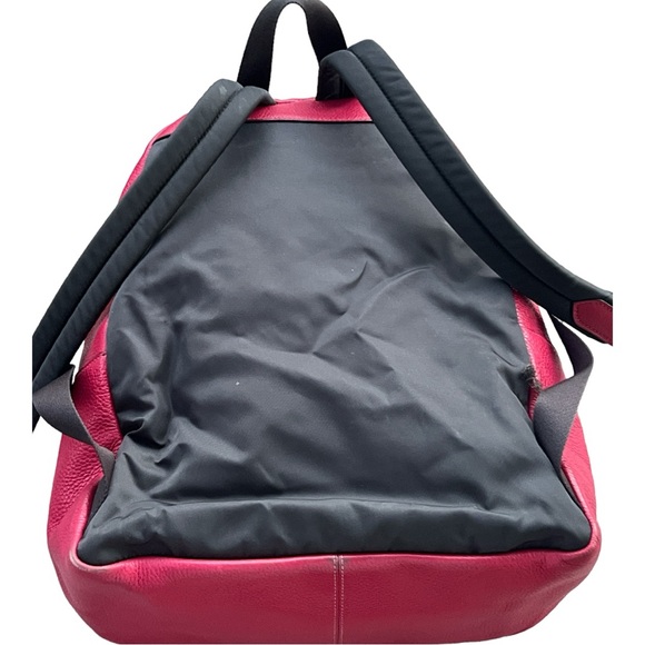 COACH CHARLIE BACKPACK IN PEBBLE LEATHER SILVER/TRUE RED STYLE - Picture 7 of 9